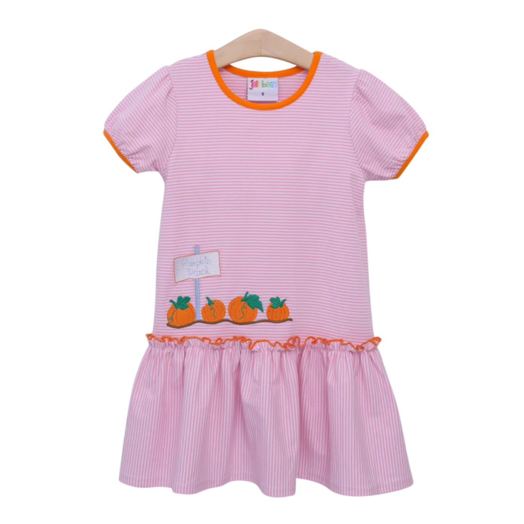 RTS: Girl’s Pumpkin Patch Ruffled Dress