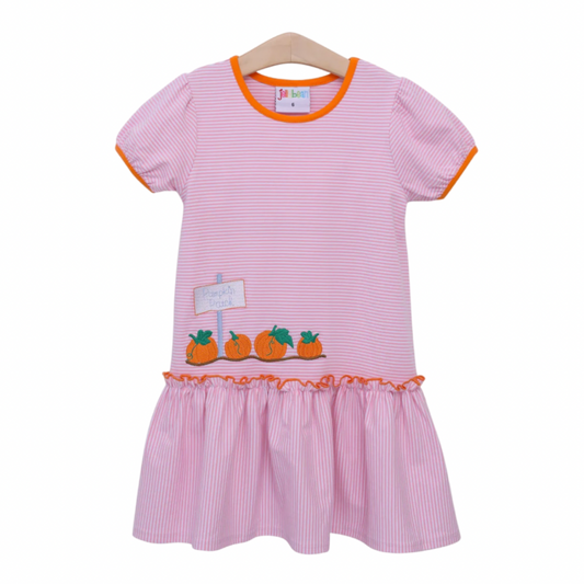 RTS: Girl’s Pumpkin Patch Ruffled Dress