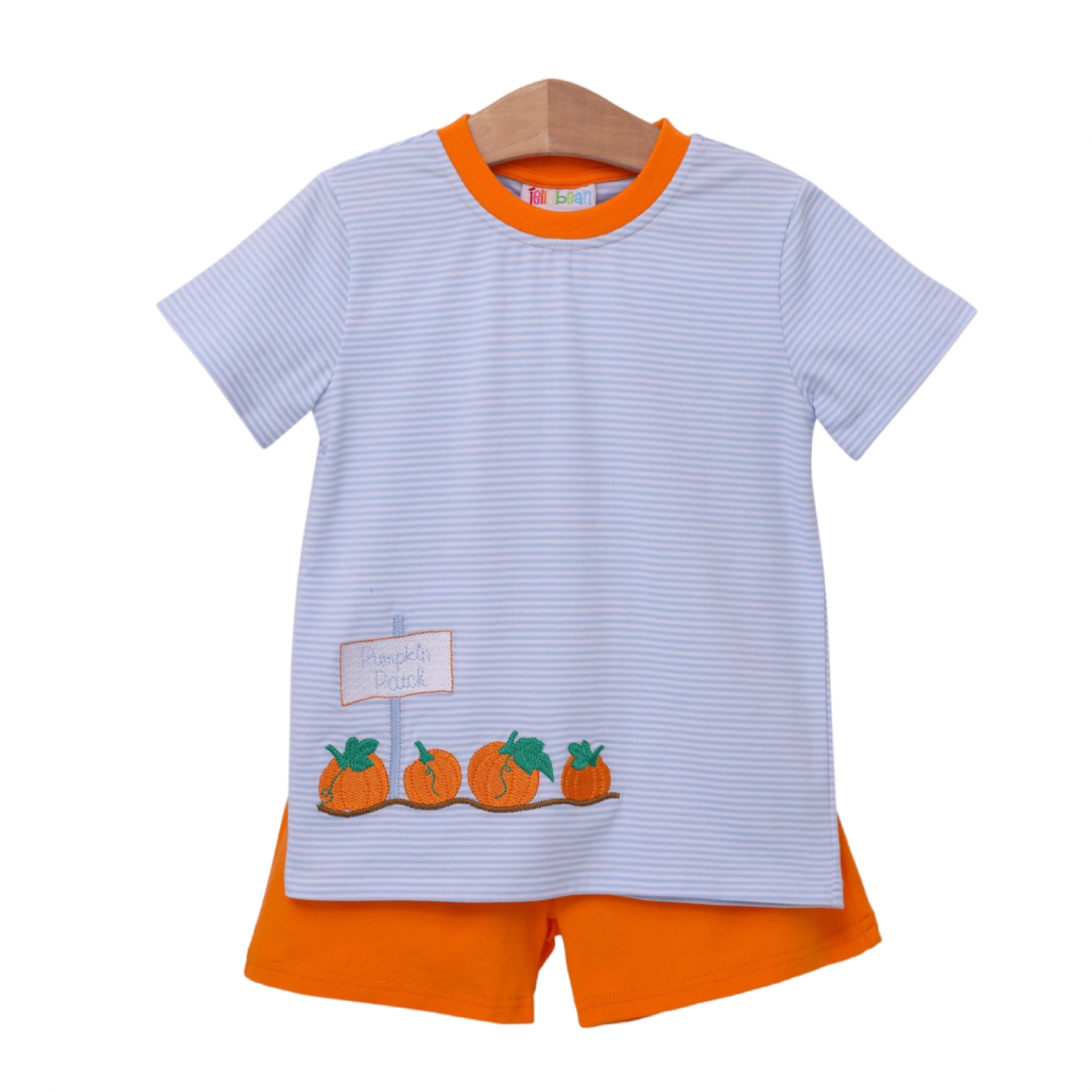 RTS: Boy’s Pumpkin Patch Shorts Set