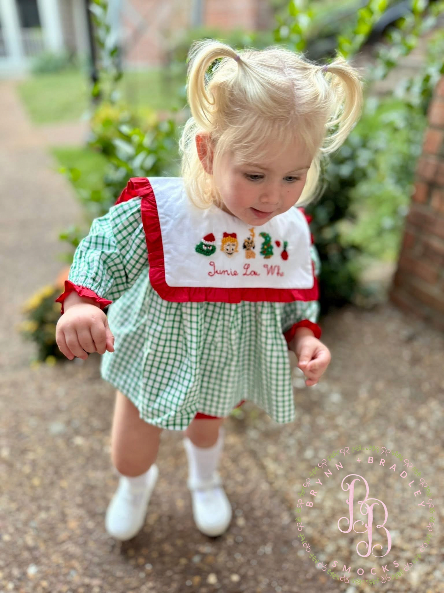 RTS: French Knot Whoville Girl Bloomer Set