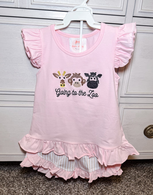 RTS: Going to the Zoo Girl Shorts Set