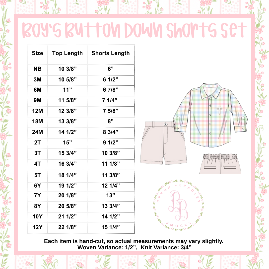 Boy Button Down/Shorts Set