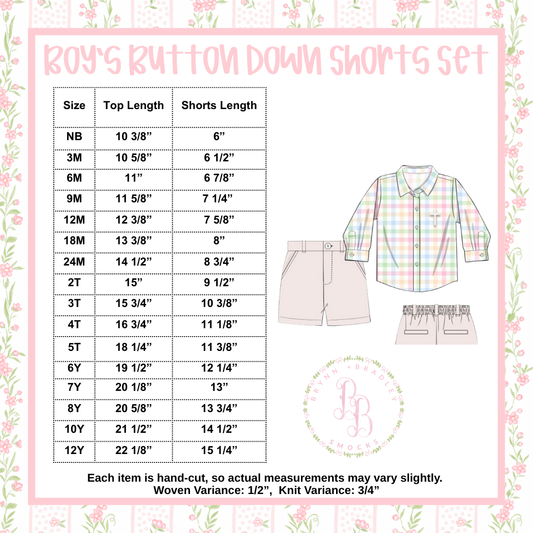 Boy Button Down/Shorts Set