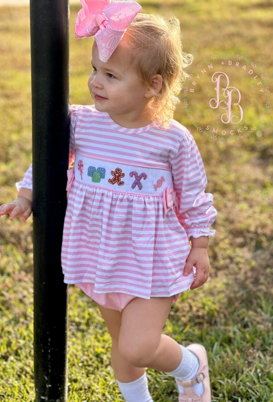 RTS: Candyland Christmas Girl Diaper Set