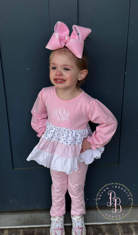 RTS: Pretty in Pink Girl Leggings Set