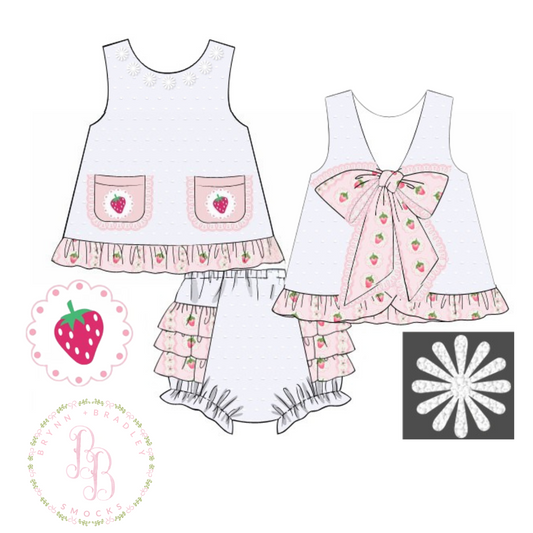 WS PO22: So Berry Sweet Girl Diaper Set