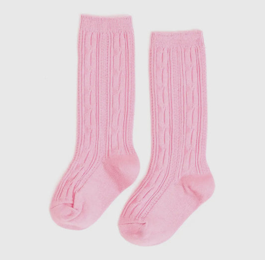 RTS: Little Stocking Co. Blossom Cable Knit Knee High Socks