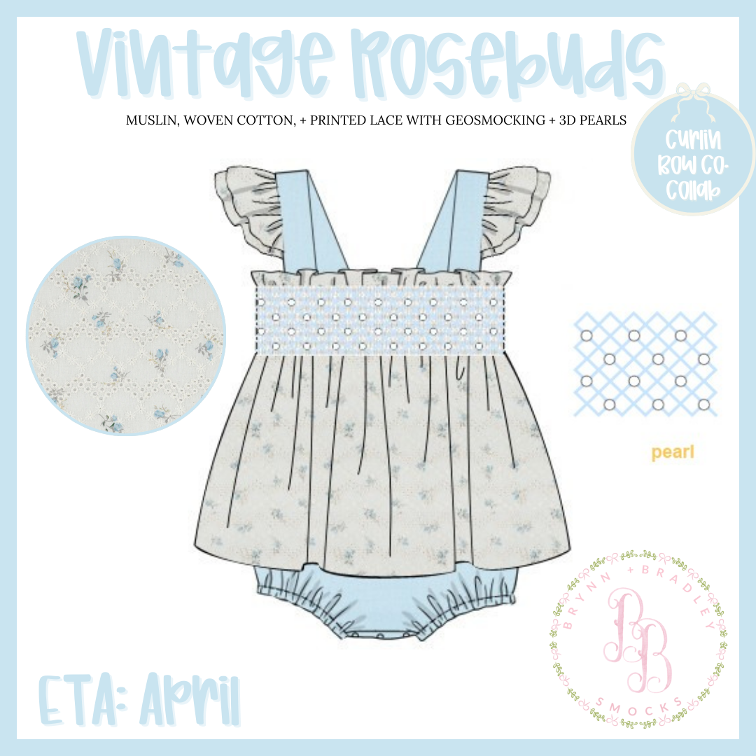 PO24: Vintage Rosebuds Girl Skirted Bubble