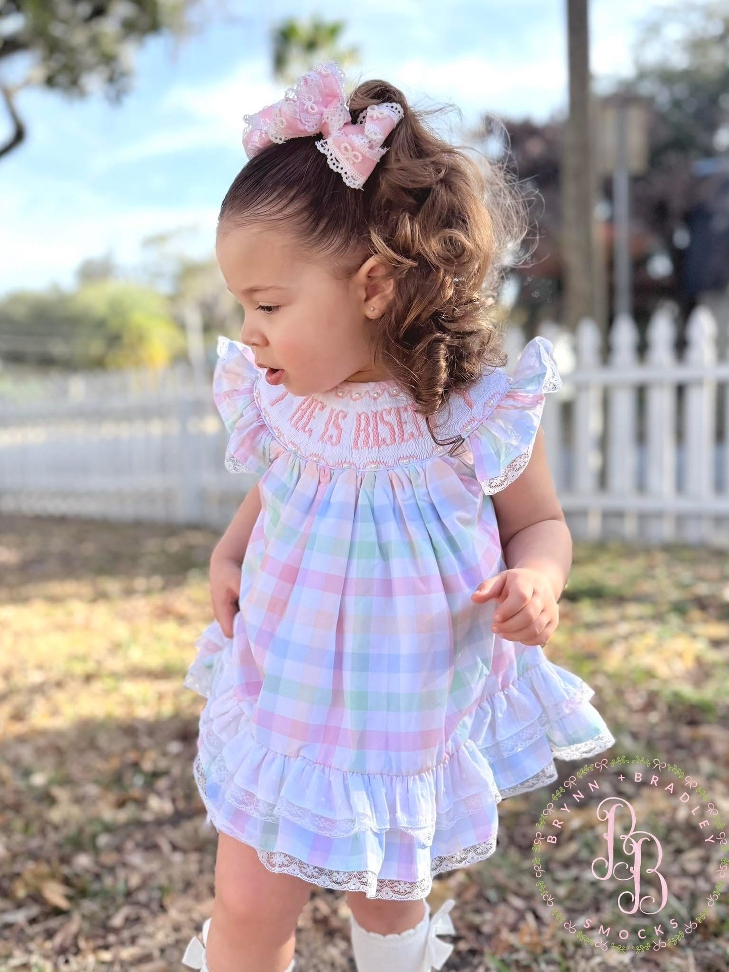 RTS: He is Risen Girl Diaper Set **Dress Length 5T-6T!**