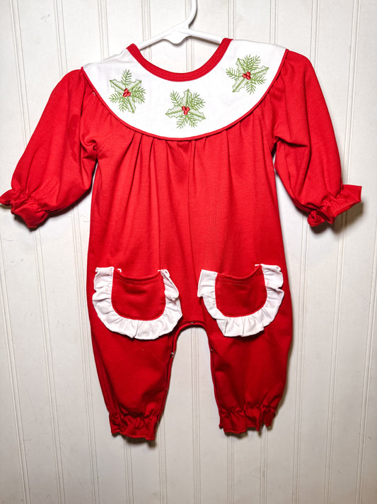 RTS: Holly Jolly Girl Romper