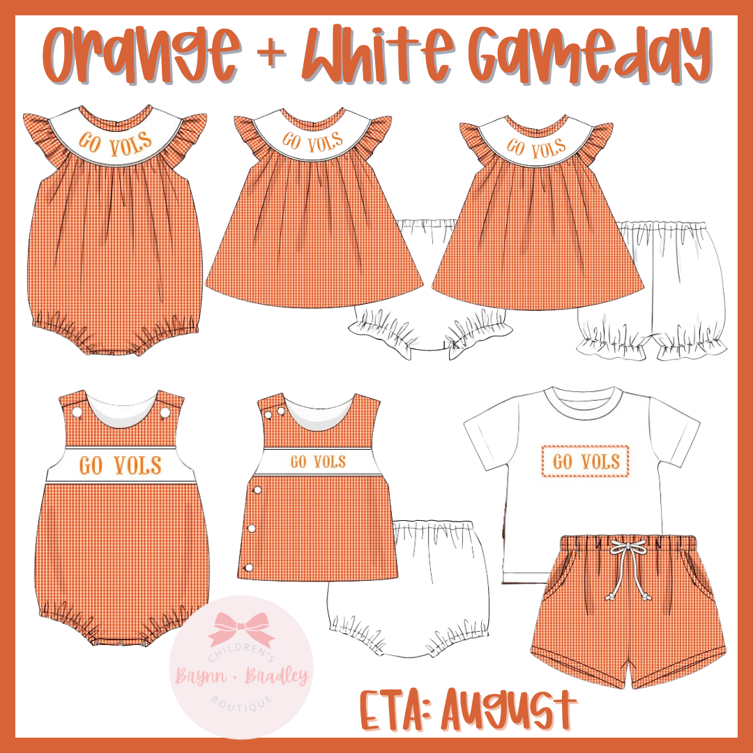 PO17: Orange + White Gameday Boy Bubble