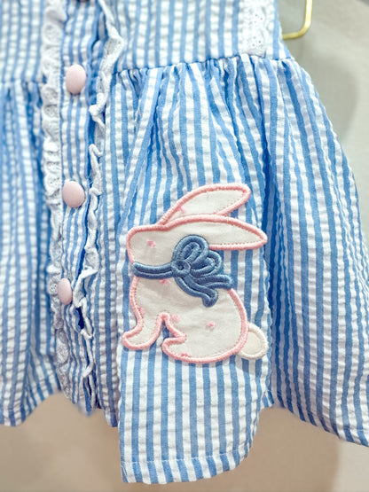 RTS: Hop Little Bunnies Girl Diaper Set **Dress Length 5T-6T!**