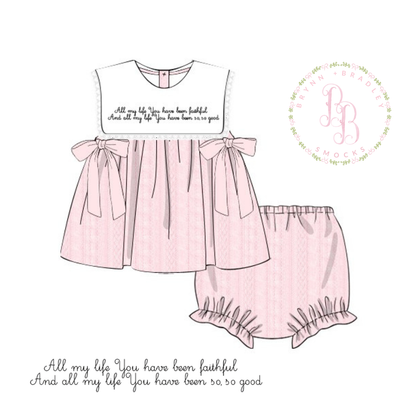 RTS: Goodness of God Girl Diaper Set