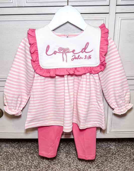RTS: John 3:16 Girl Pants Set