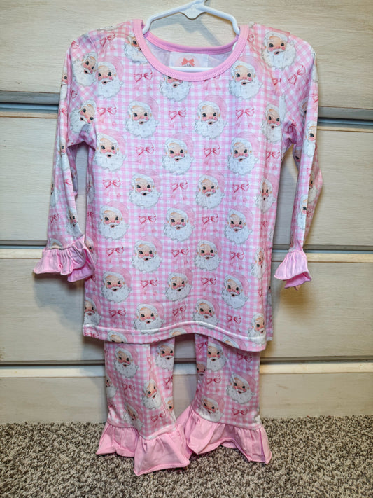 RTS Vintage Santa Girl PJ Pants Set