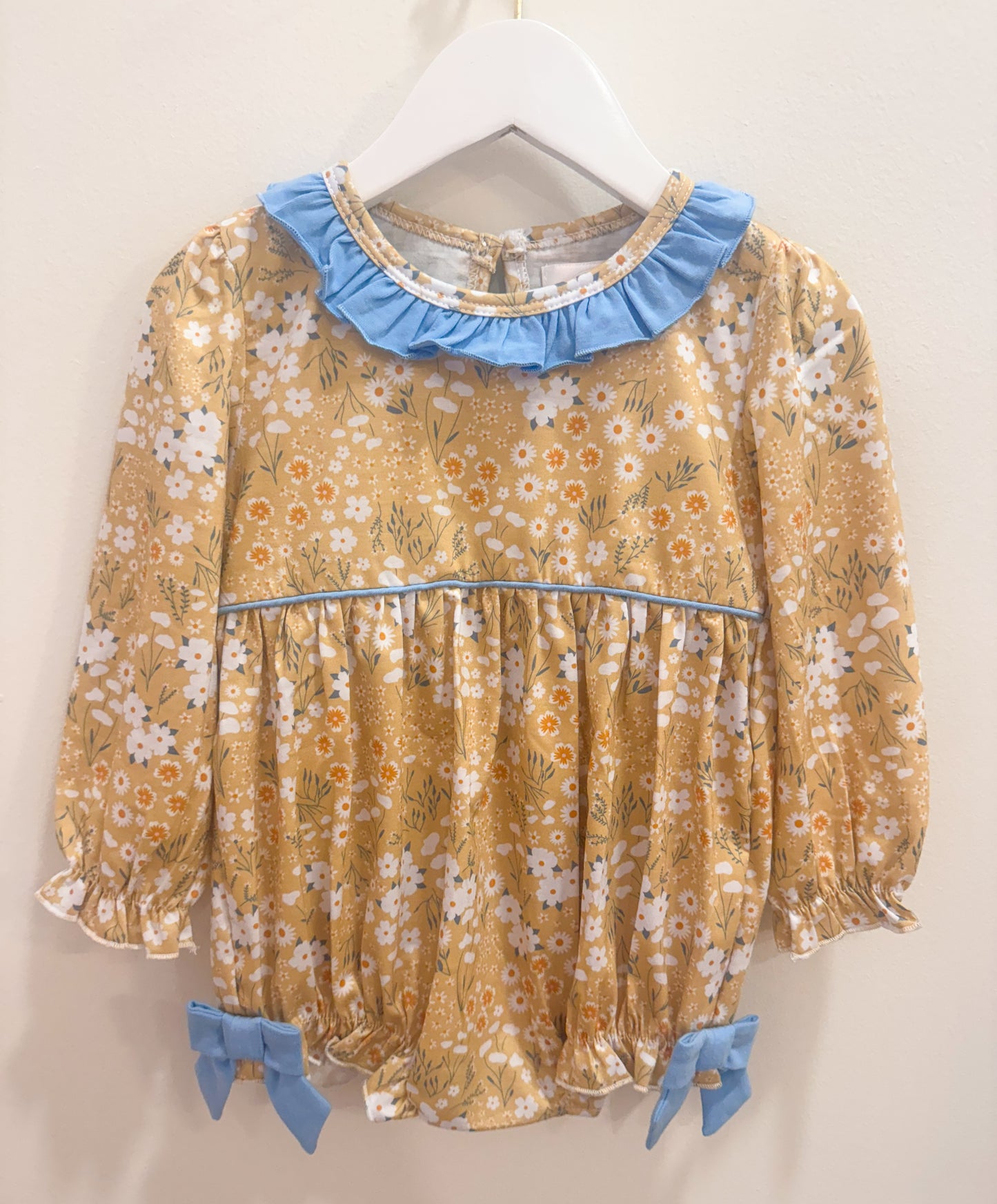 RTS: Gold Ditsy Floral Girl Bubble