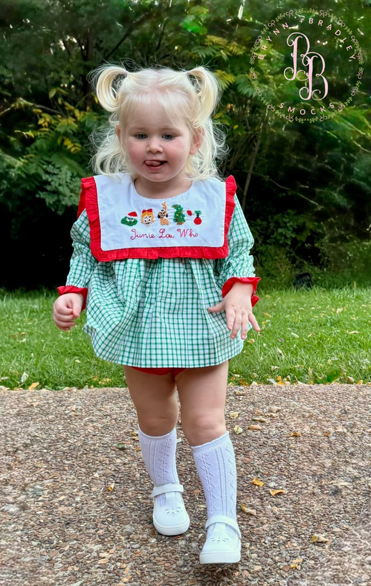 RTS: French Knot Whoville Girl Diaper Set