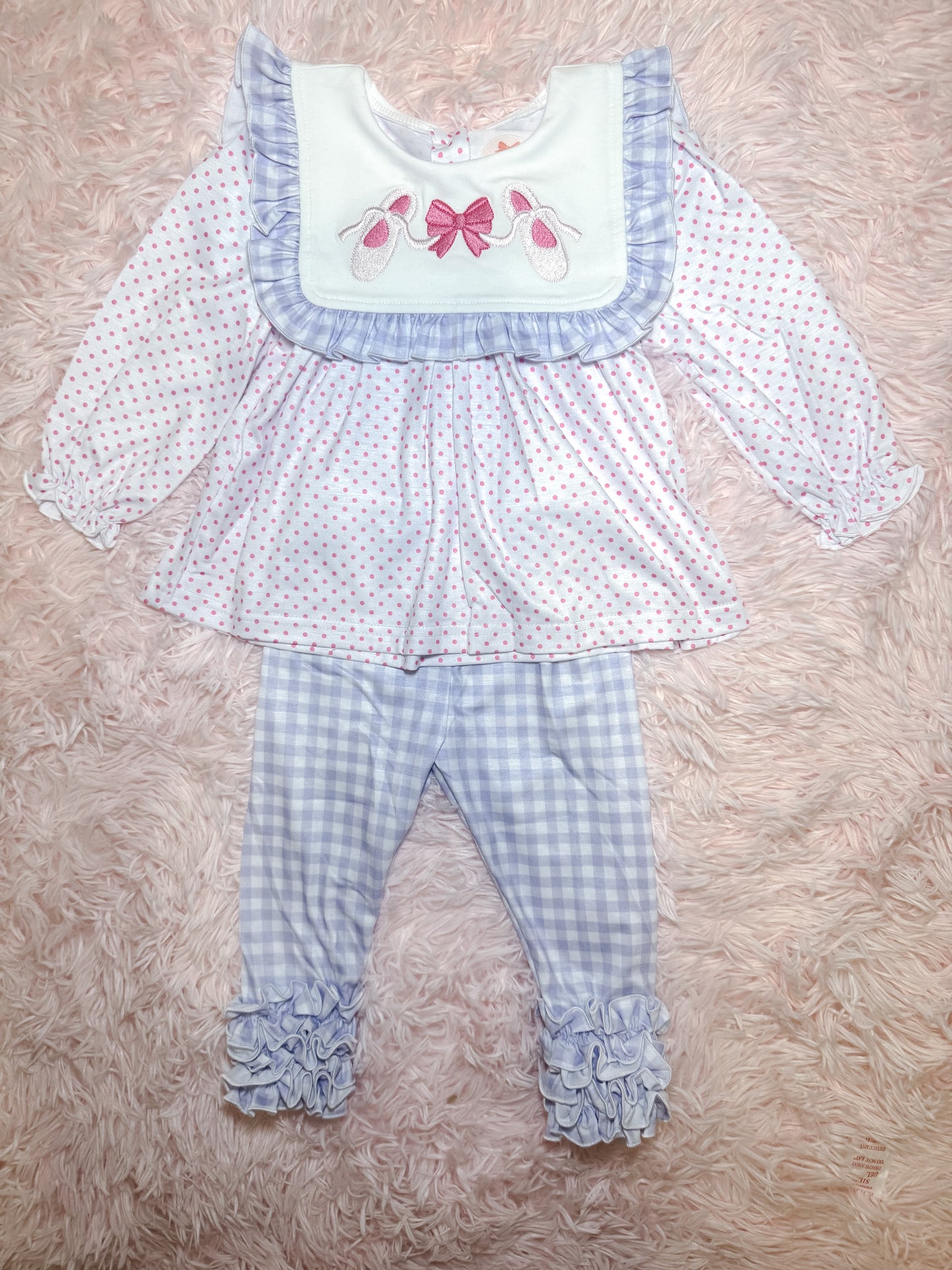 RTS: Girl’s Bitty Dot Ballerina Pants Set