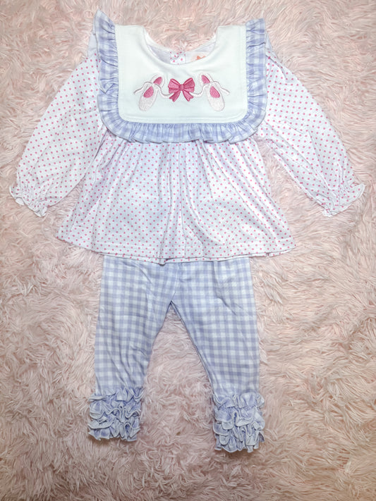 RTS: Girl’s Bitty Dot Ballerina Pants Set