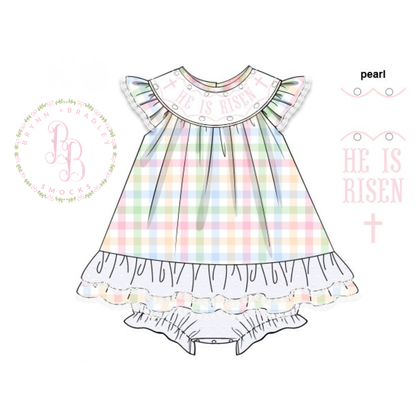 RTS: He is Risen Girl Skirted Bubble