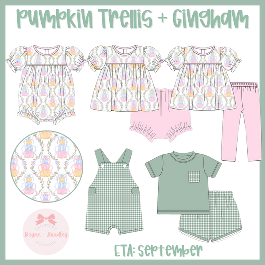 Preorder Pumpkin Trellis + Gingham Collection- ETA: September