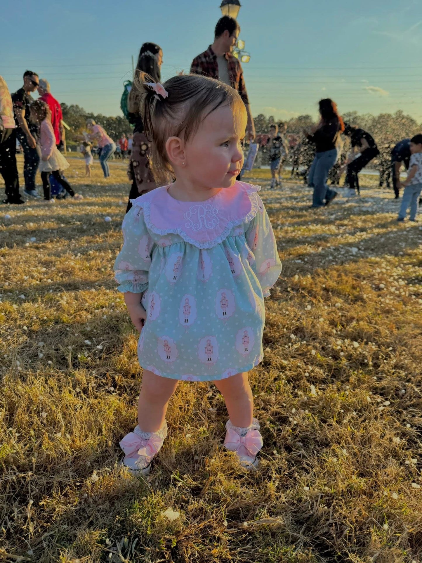 RTS: Girl’s Bitty Dot Nutcrackers Skirted Bubble