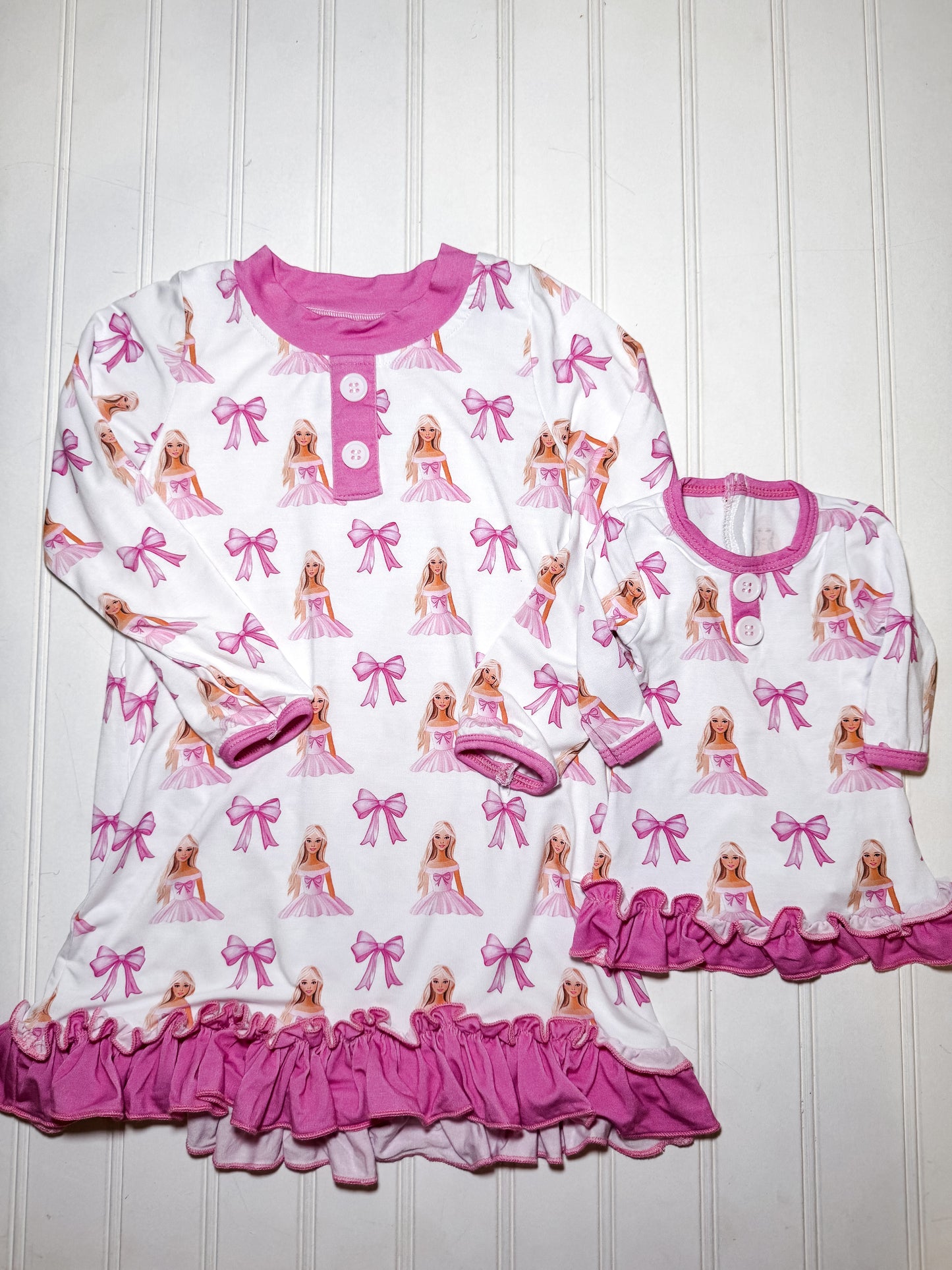 Girl’s Let’s Go Party Bamboo Ruffle Nightgown