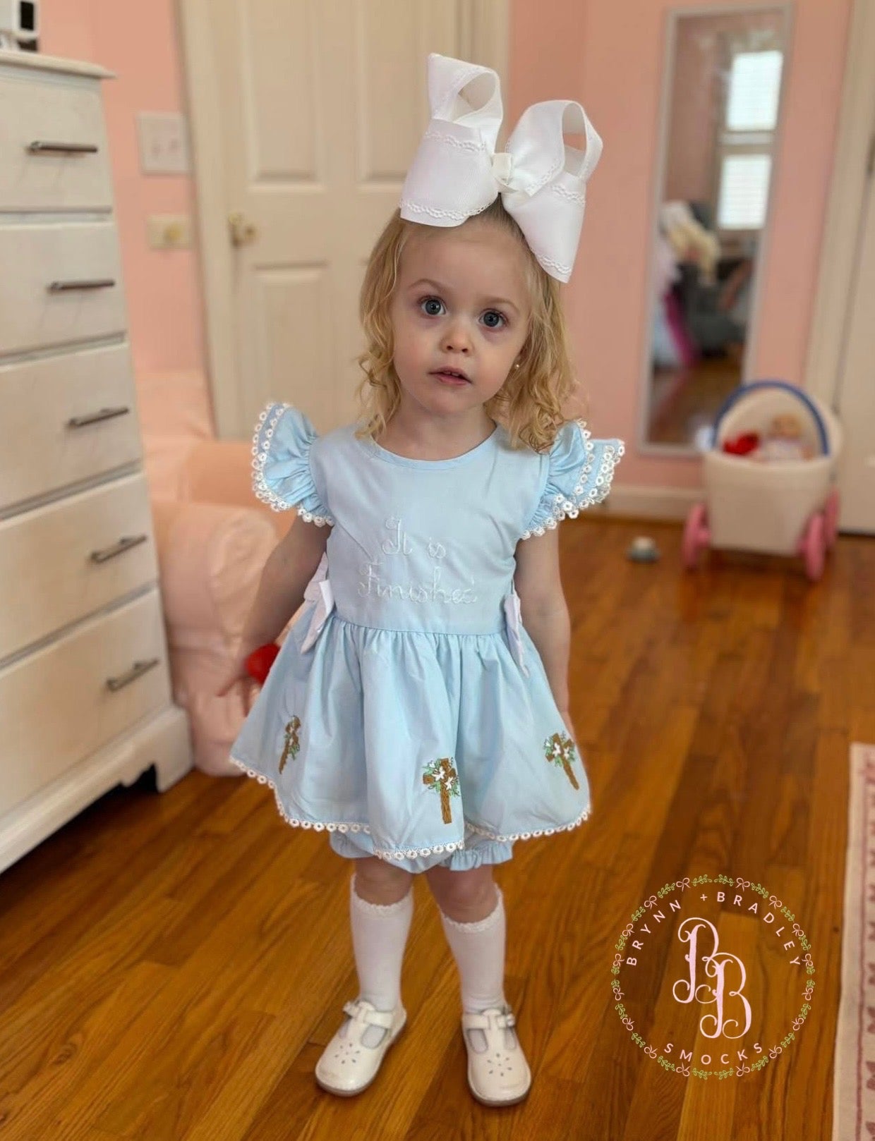 RTS: It Is Finished Girl Diaper Set **Dress Length 5T-6T!**