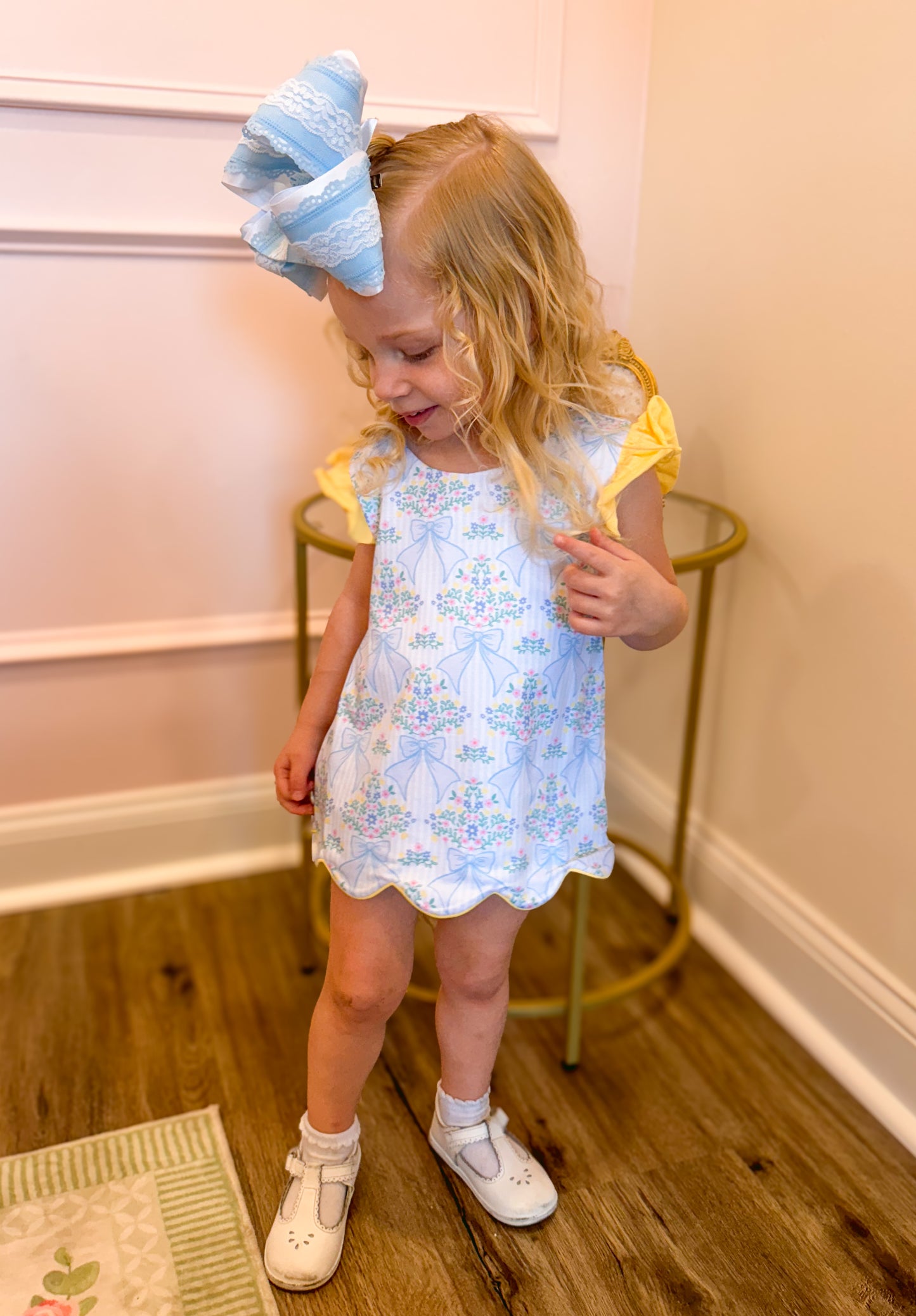 RTS: Ditsy Floral + Bows Girl Diaper Set