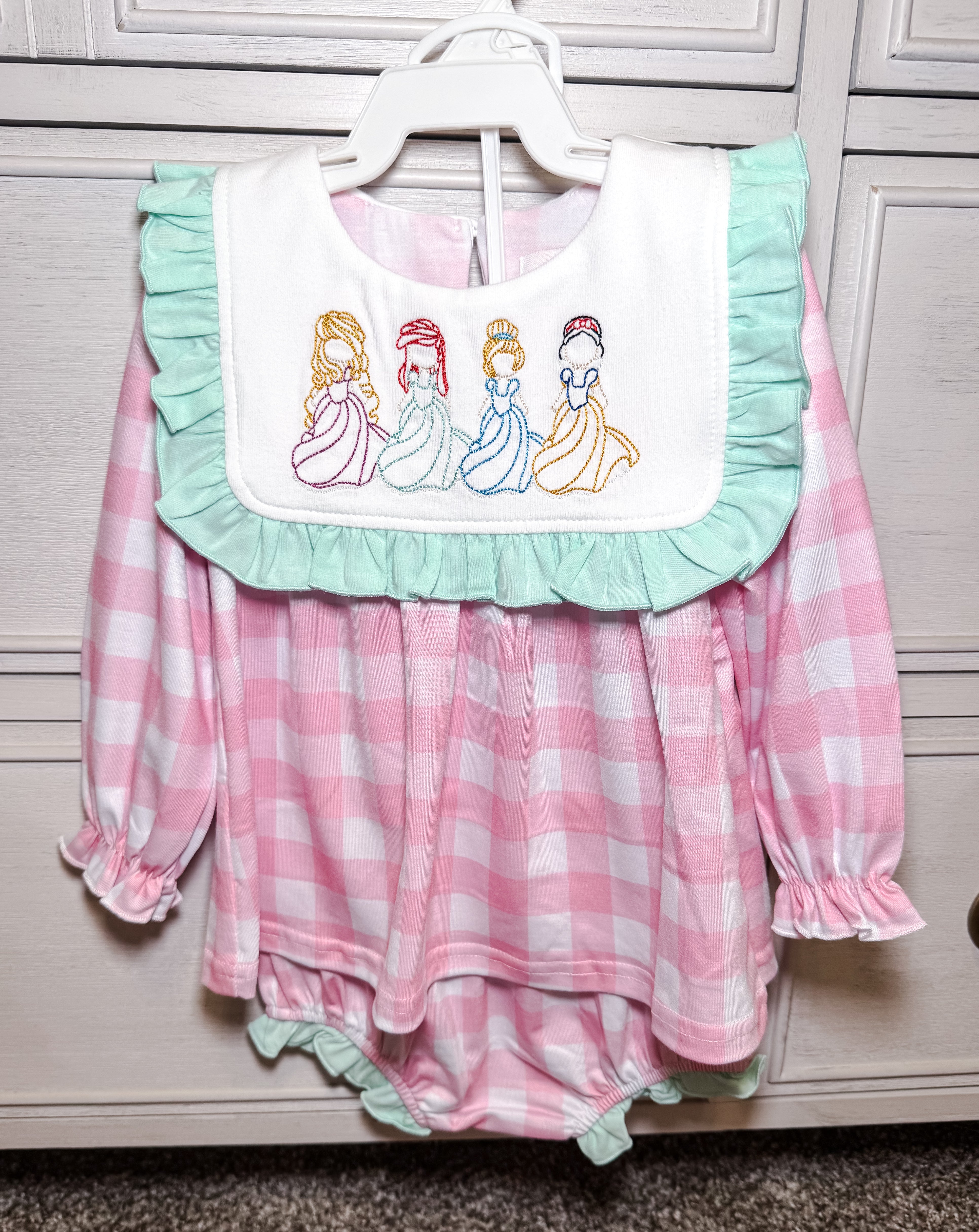 RTS: Pretty Princesses Girl Diaper Set – Brynn + Bradley Smocks
