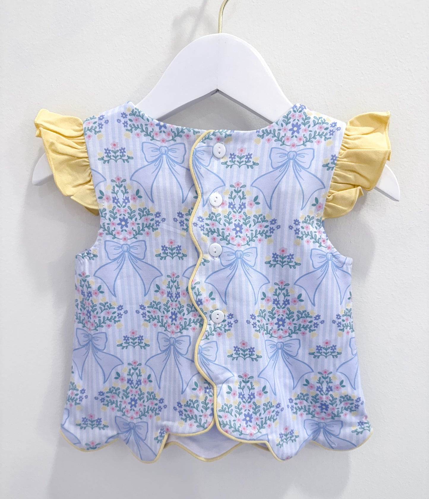 RTS: Ditsy Floral + Bows Girl Diaper Set