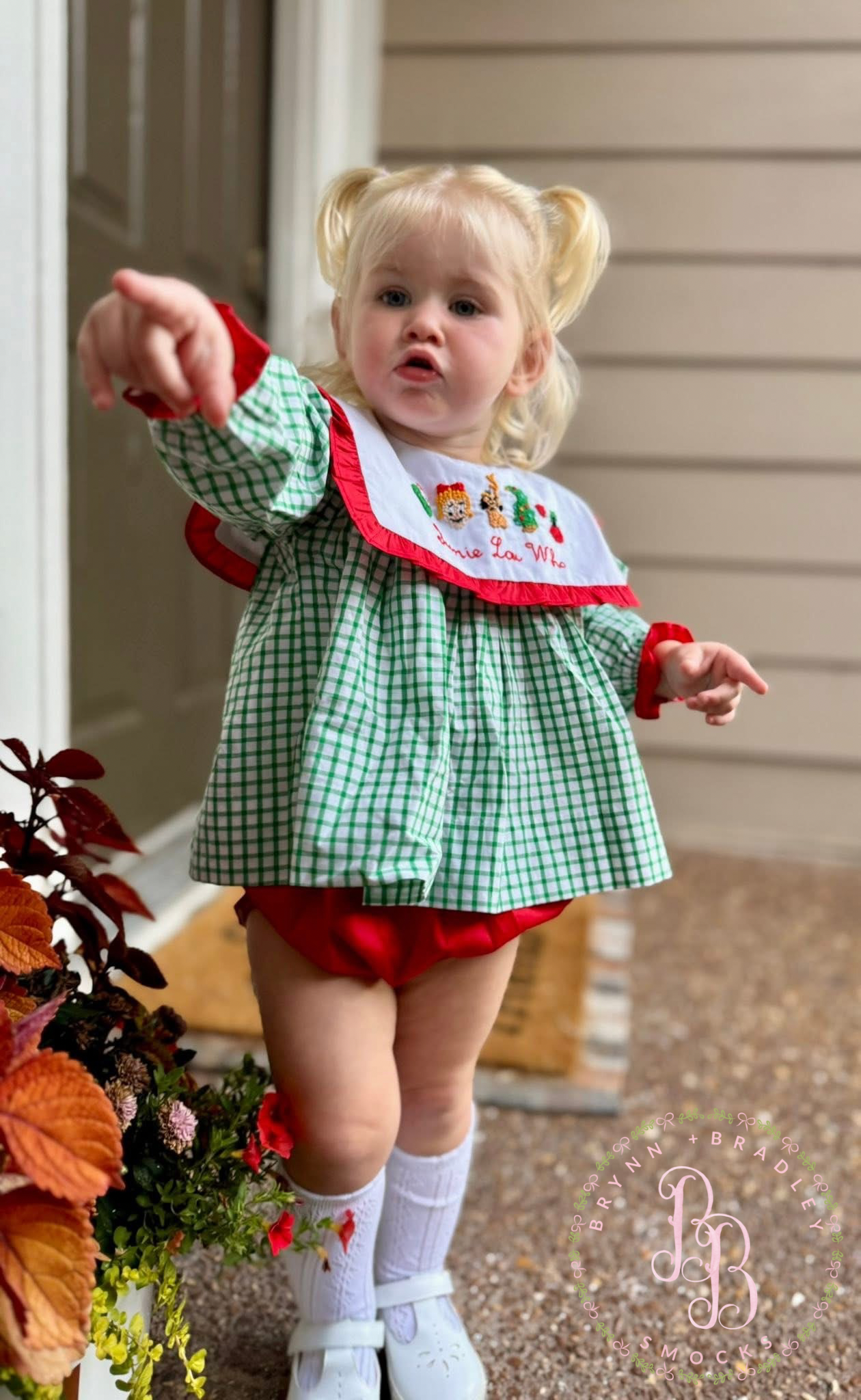 RTS: French Knot Whoville Girl Bloomer Set