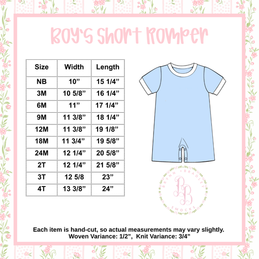 Boy Short Romper