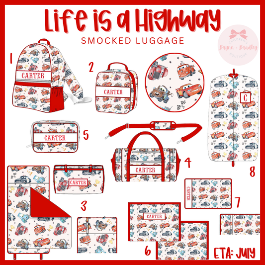 PO16: Life is a Highway Smocked Luggage Collection