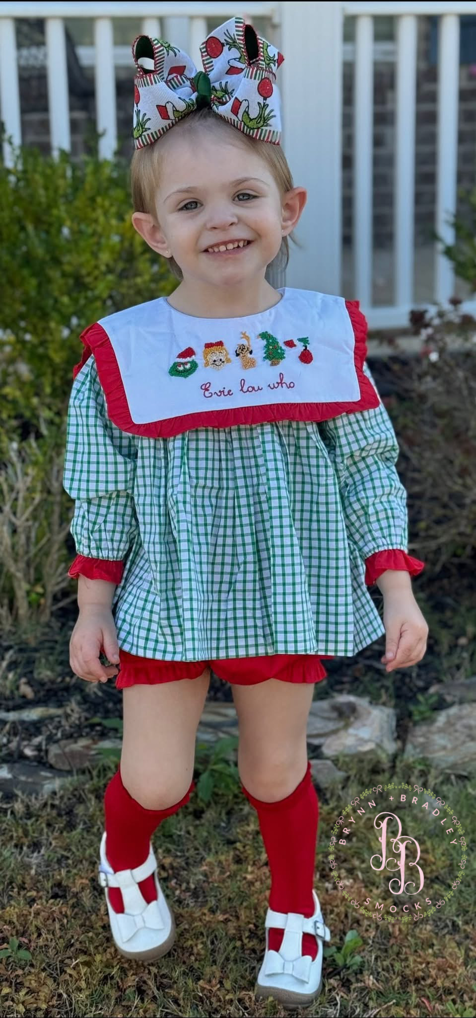 RTS: French Knot Whoville Girl Bloomer Set