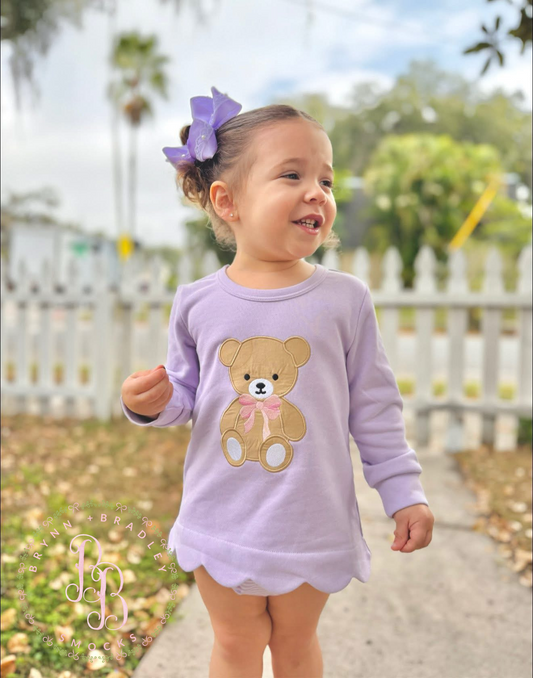 RTS: Girl’s Bear Sweatshirt Set