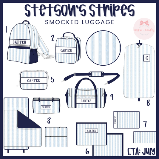 PO16: Stetson’s Stripes Smocked Luggage Collection