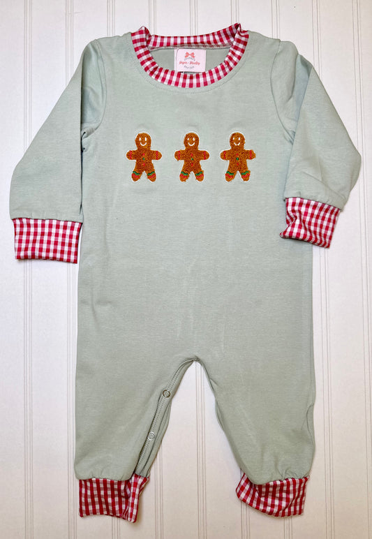RTS: Boy’s Gingerbread Trio Romper