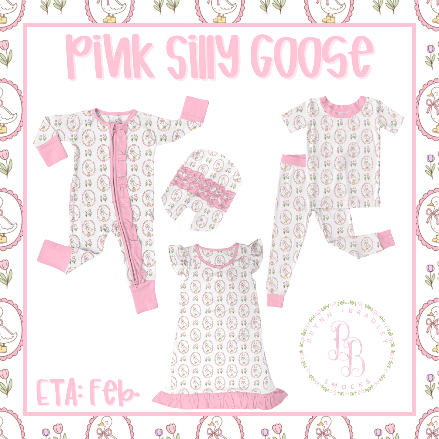 WS Preorder: Black Friday Bamboo: Pink Silly Goose Collection- ETA: February