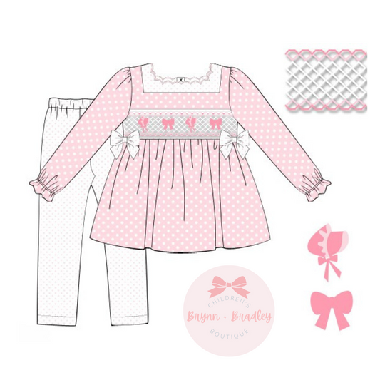 PO21: Bonnets + Bows: Girl Leggings Set
