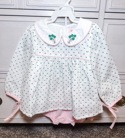RTS: Swiss Dot Clovers Girl Diaper Set
