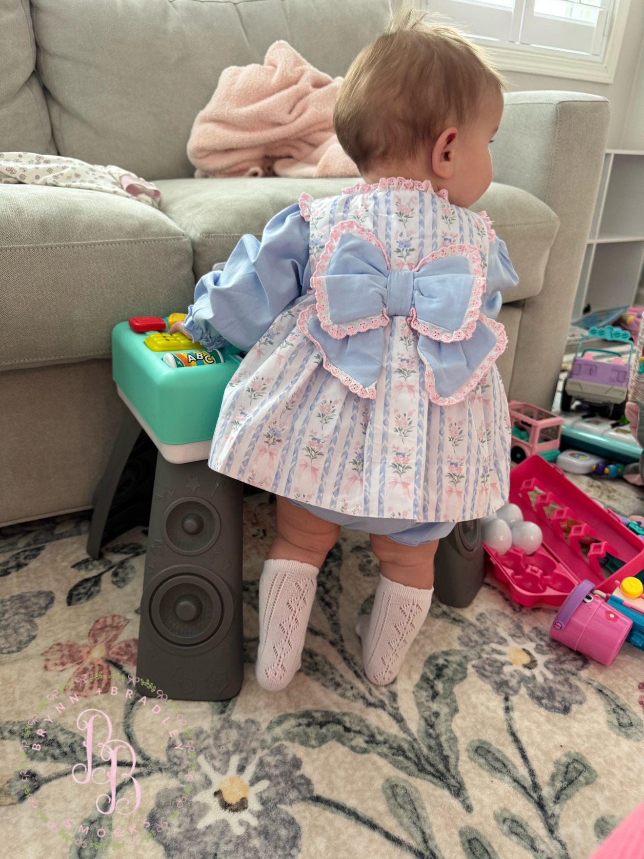 RTS: Bouquets + Bows Girl Diaper Set