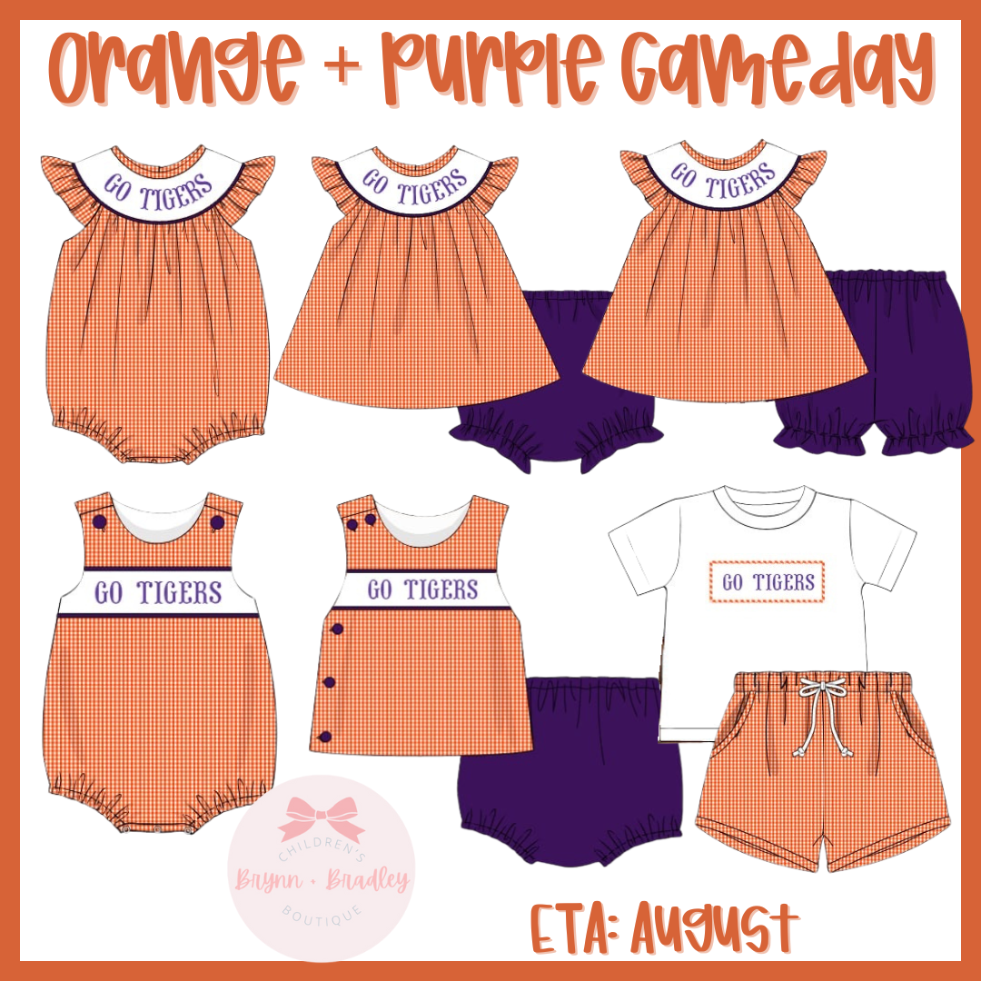PO17: Orange + Purple Gameday Boy Bubble
