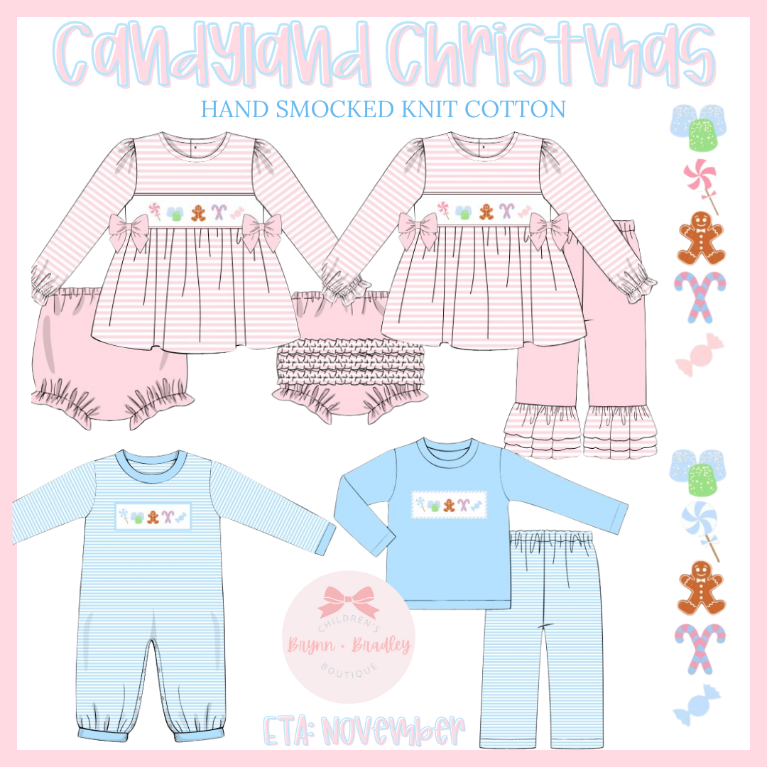 RTS: Candyland Christmas Girl Diaper Set