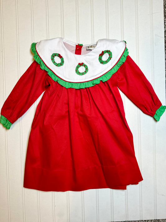 RTS: Girl’s Wreath Embroidered Dress