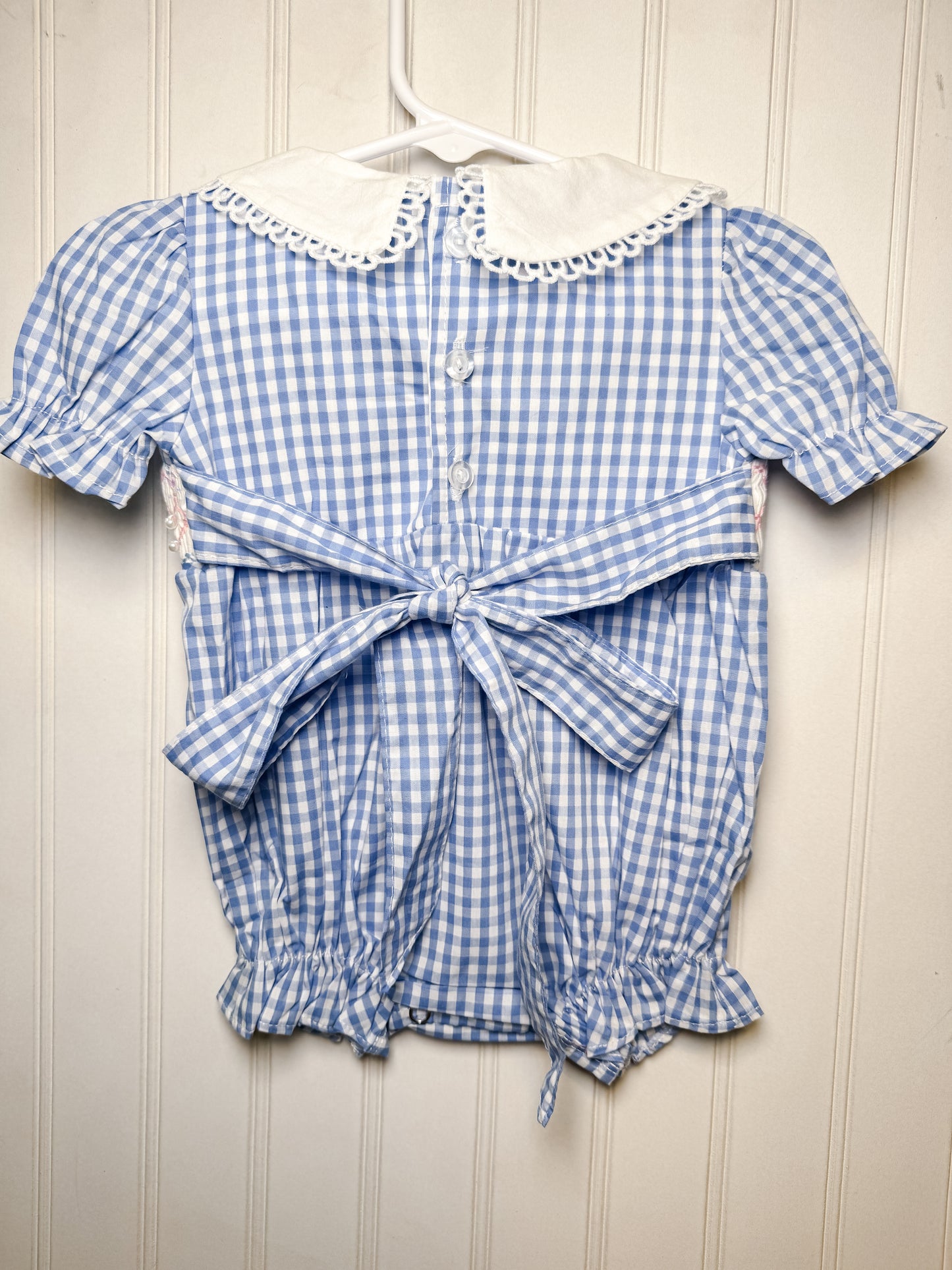 RTS: Girl’s Blue Smocked Pearl Bubble