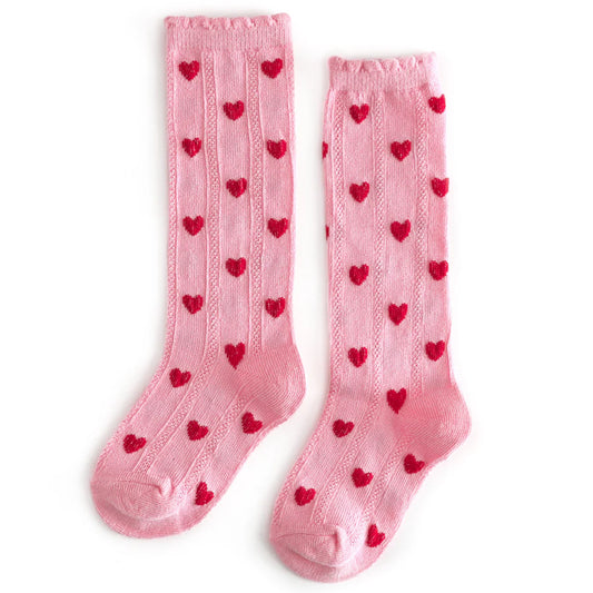 RTS: Little Stocking Co. True Love Scalloped Knee High Socks