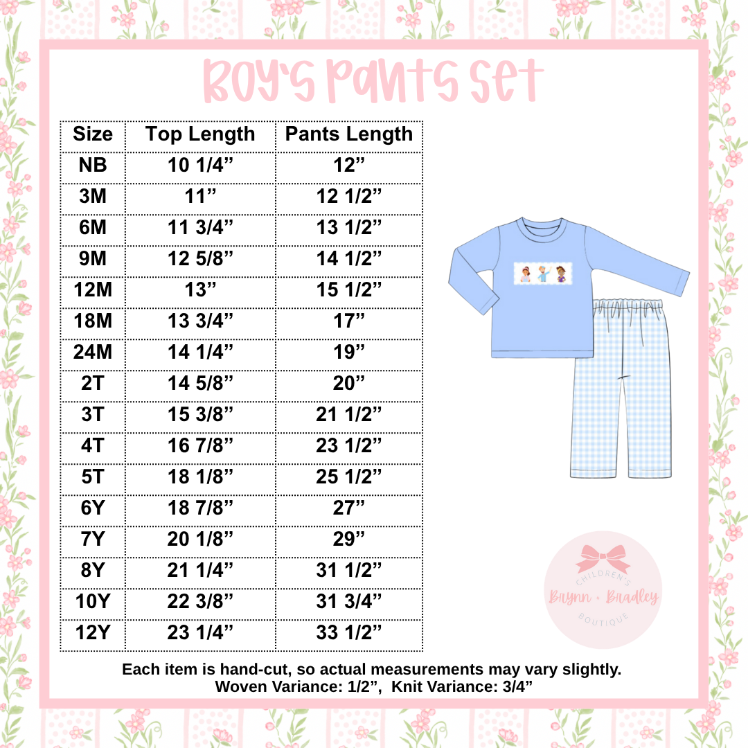 PO20: Santa Name Smocks: Boy Pants Set – Brynn + Bradley Children’s ...
