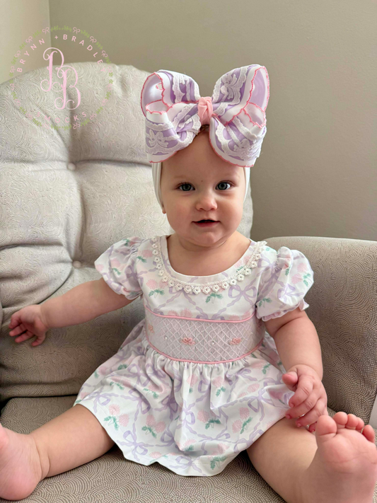 RTS: Hydrangeas + Bows Girl Diaper Set