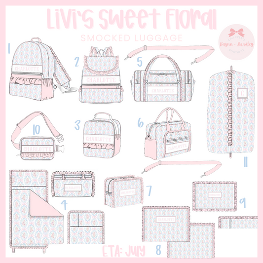 PO16: Livi’s Sweet Floral Smocked Luggage Collection